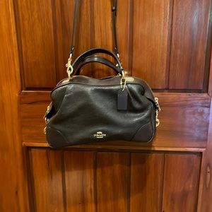 Dark wine coach cross body